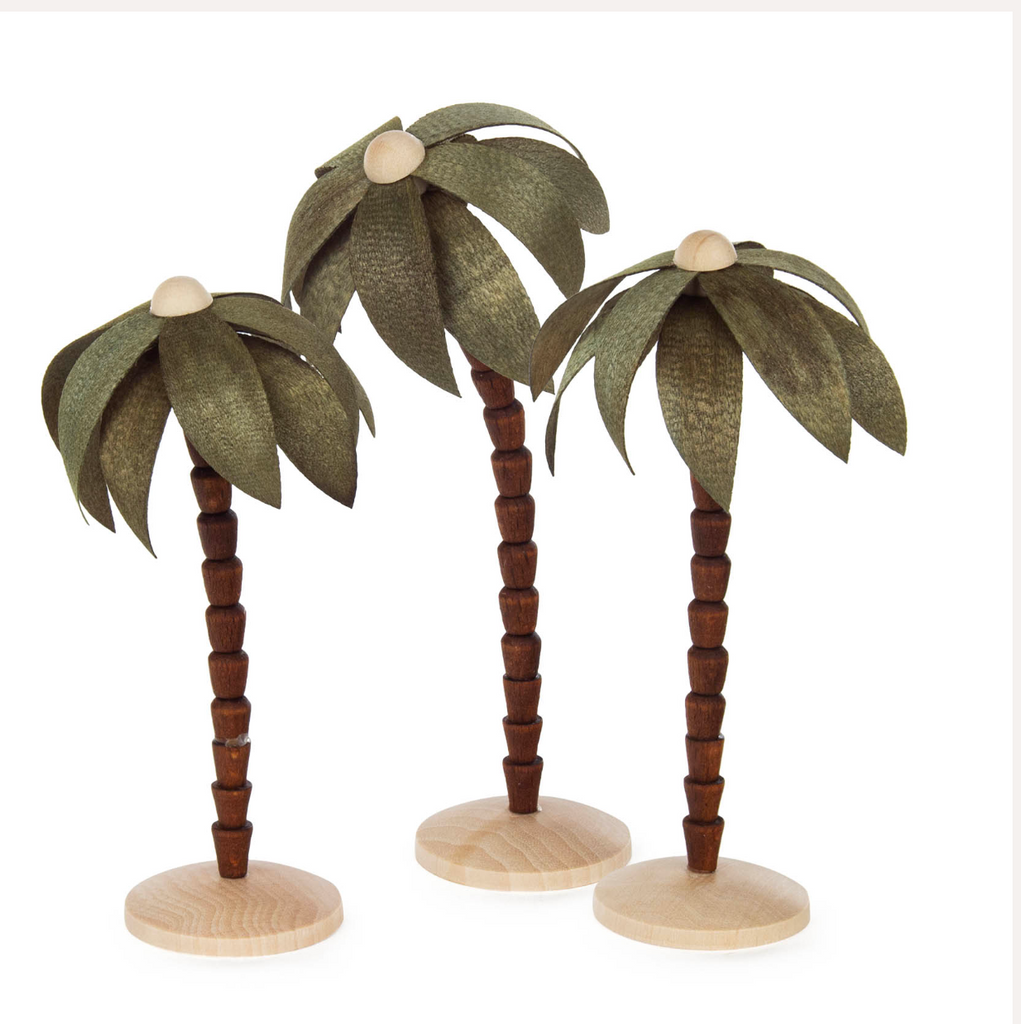 three palms plant wooden palm trees green /3)