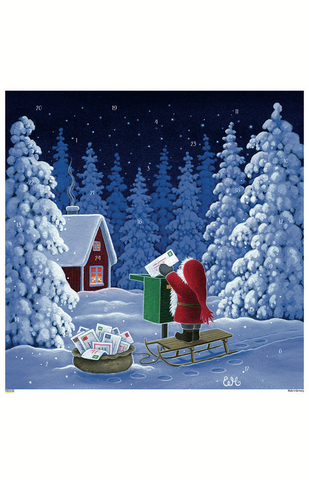 Tomte Delivering Mail / Advent Calendar by Eva Melhuish