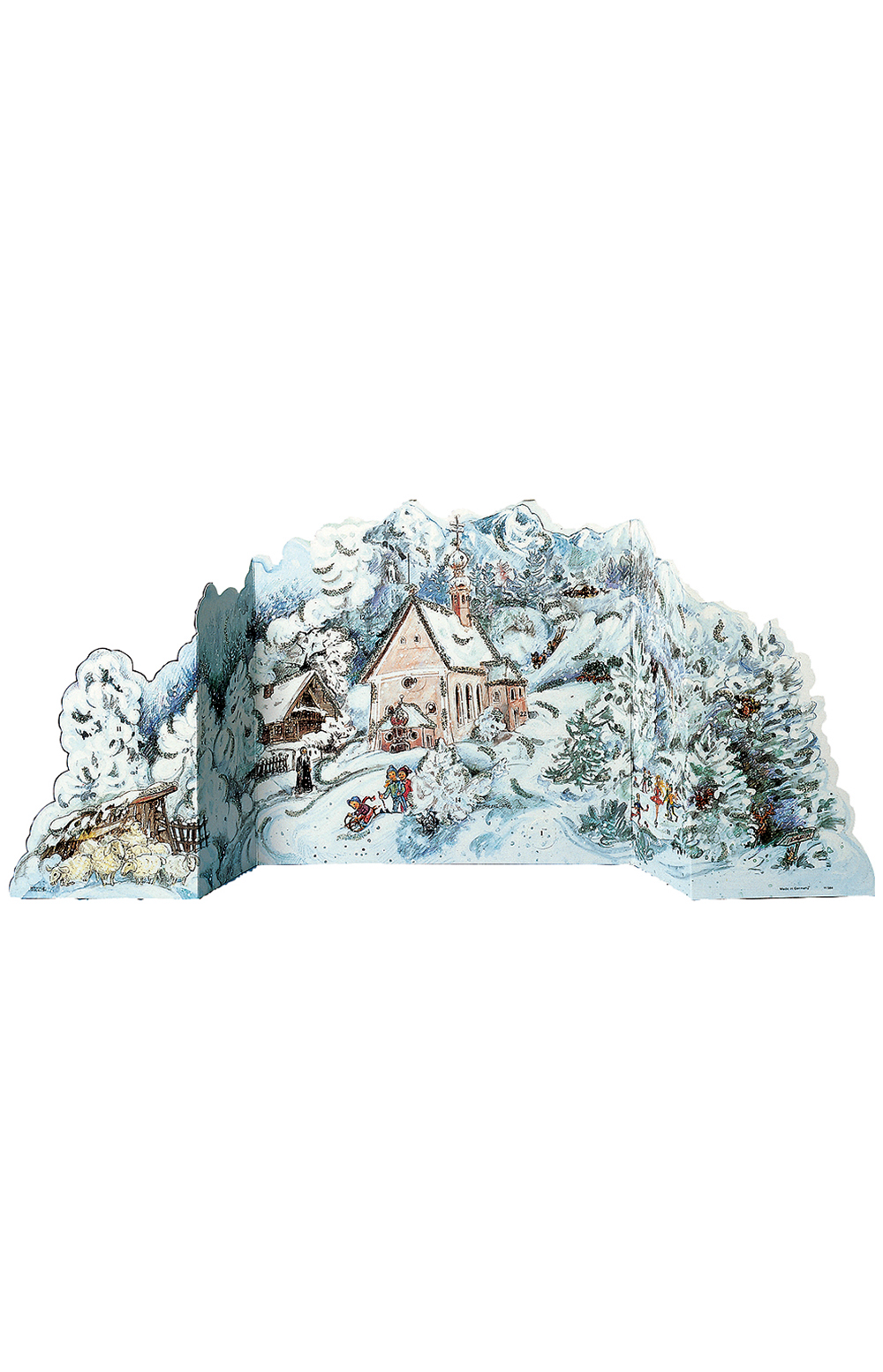 Three Dimensional Bavarian Winter Scene - Advent Calendar