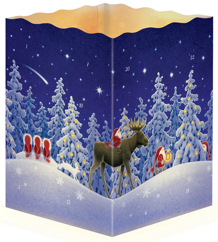 Tomte Nordic Night Scene - 3-D Advent Calendar / Eva Melhuish