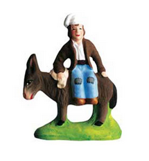 Man on a Donkey - Homme sur l' âne - Size #1 / Cricket