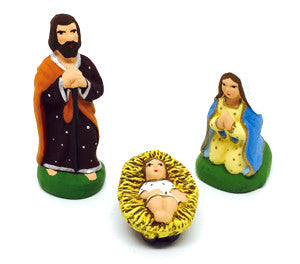 Mary, Joseph, Jesus Nativity Set - Size #1 / Cricket