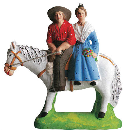Cowherd with Woman from Arles on Horse - Gardian avec Arlesienne - Size #2 / Elite
