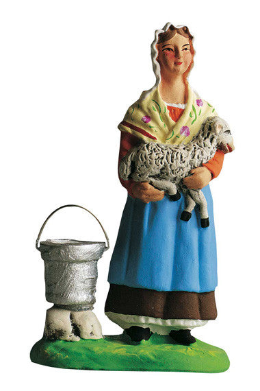 Shepherdess with a Lamb - Bergère au seau - Size #3 / Grande