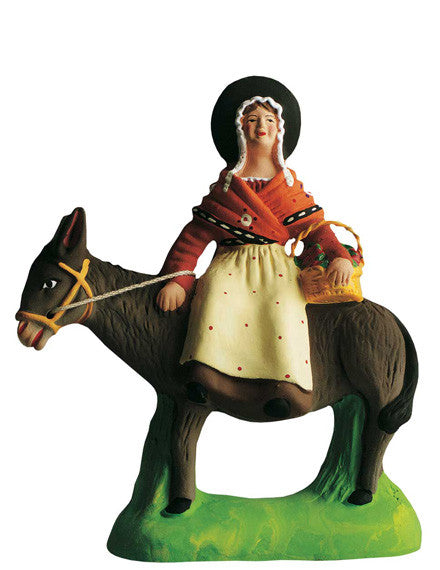 Woman on a Donkey - Femme sur l'âne - Size #3 / Grande