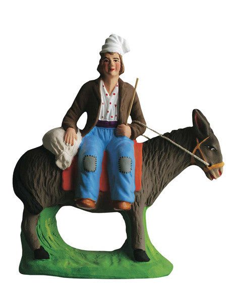 Man on a Donkey - Homme sur lâne - Size #3 / Grande