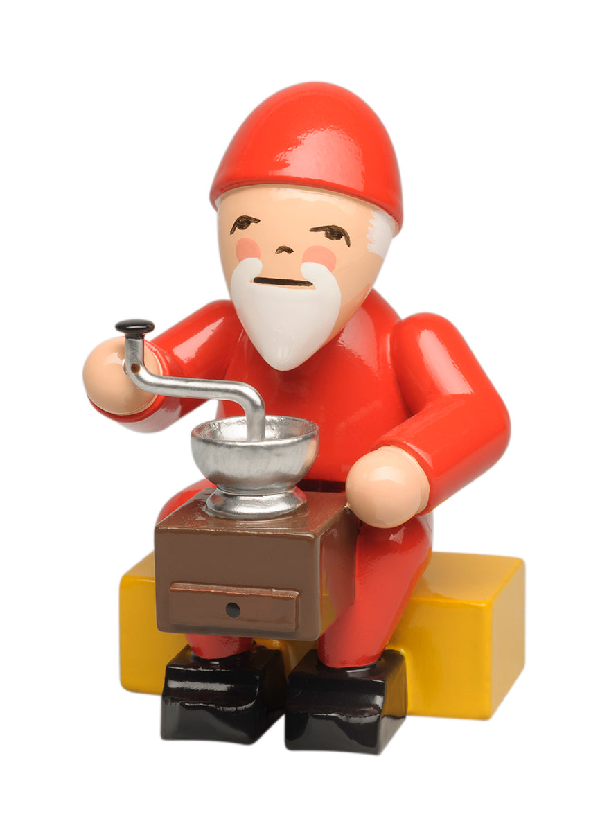Gnome / Fairy / Elf with Coffee Grinder