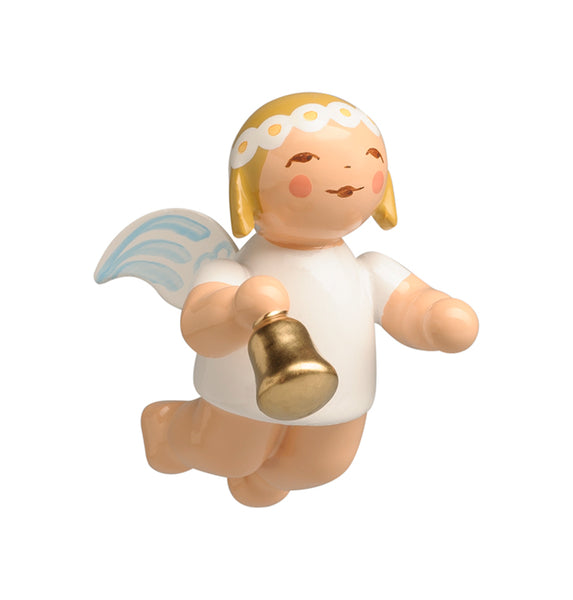 Small Flying / Suspended Marguerite Angel with Bell Ornament - 1" / New 2019