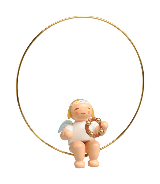 Angel with a Tambourine in a Ring Ornament