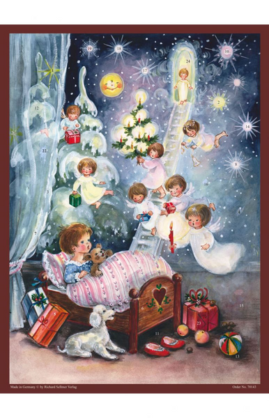 Angel Visiting Child's Bedroom Advent Calendar