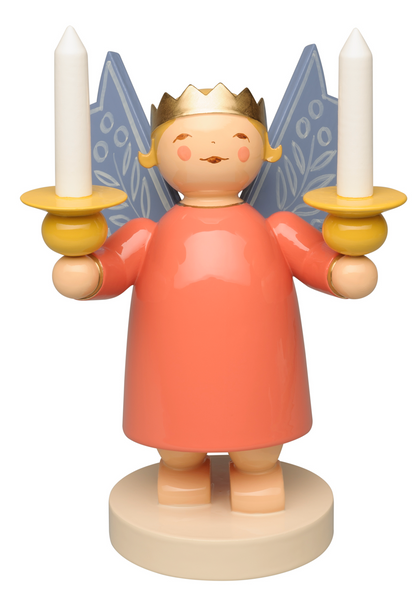 Angel Wearing Crown with Two Candle Holders / New 2023