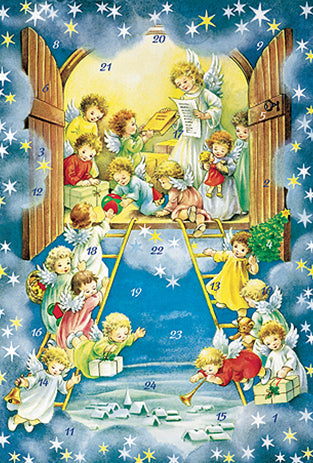 Angel Ladder Advent Calendar / GREETING CARD