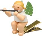 ANGEL WITH FLUTE ON CLIP