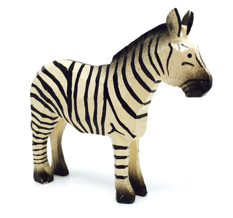 Zebra, hand-carved - 2-5/8" / Size Large