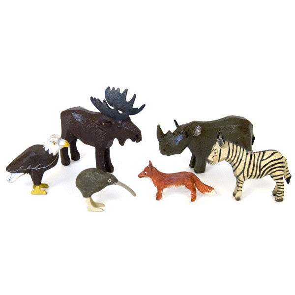 Noah's Ark Animals - 6 Pairs Assortment #3 / Size Small