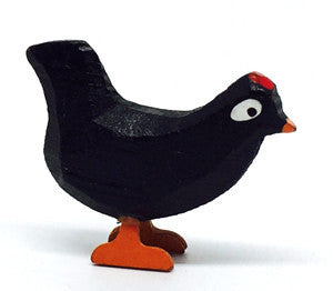 Black Chicken, hand-carved - 1" / Size Small