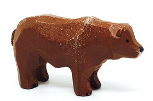 Brown Bear, hand-carved - 1" / Size Small