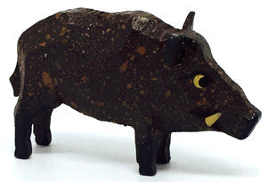 Wild Boar (Male), hand-carved - 7/8" / Size Small
