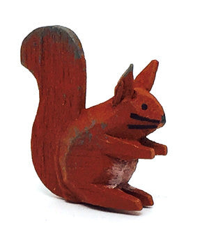 Squirrel, hand-carved - 7/8" / Size Small