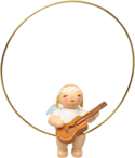 Angel on a Ring with Guitar Ornament
