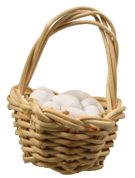 Basket, Gathering with Eggs - 1" tall
