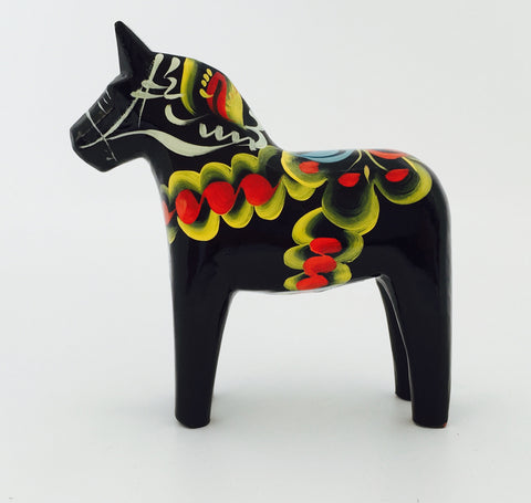 Black Dala Horse - 5"