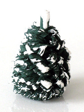 Snow-capped Shaved Wooden Evergreen, 3/4"