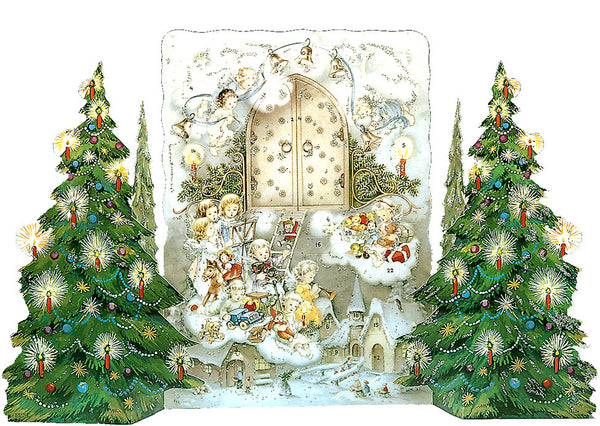 A Child's Christmas / Angels with Christmas Trees - Advent Calendar / 3 Dimensional