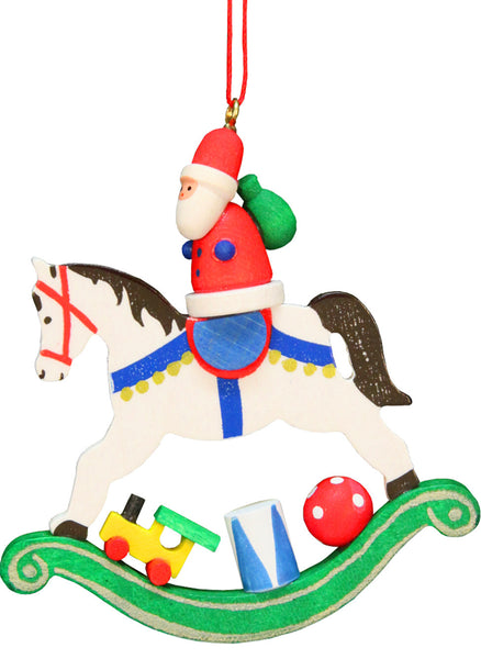 Santa on a Rocking Horse - 3"