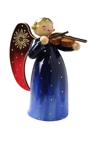 Richly Painted Angel with Violin - Wendt and Kühn Christmas Angel Collection