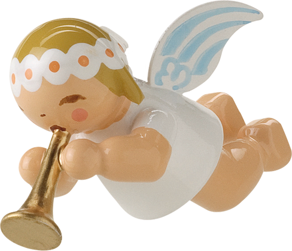 Small Flying / Suspended Marguerite Angel with Small Trumpet - 1"