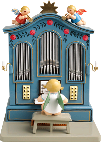 Angel Orchestra Musician at Organ / Wendt and Kühn 36 Note Music Box