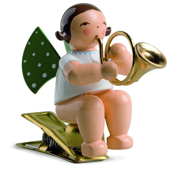 Clip-on Angel with a French Horn