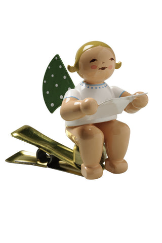 Clip-on Angel with Sheet of Music / Songbook