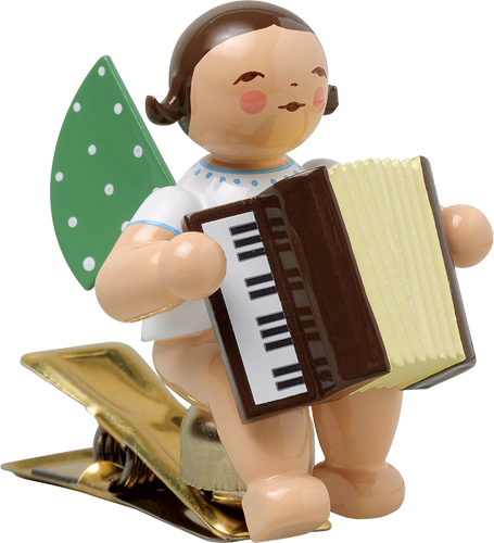 Clip-on Angel with Accordion